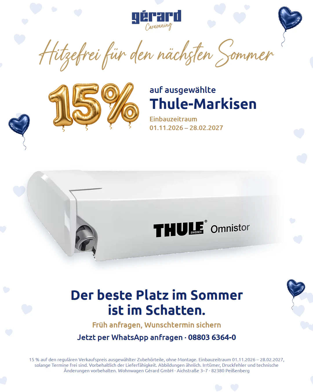 Herbst-/Winteraktion: 15% auf ausgewählte Thule-Markisen
