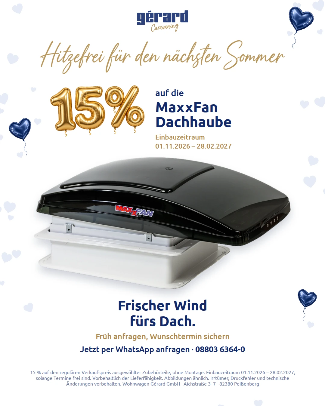 Herbst-/Winteraktion: 15% auf die MaxxFan Dachhaube