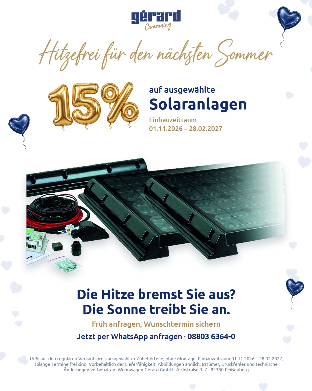 Herbst-/Winteraktion: 15% auf ausgewählte Solaranlagen